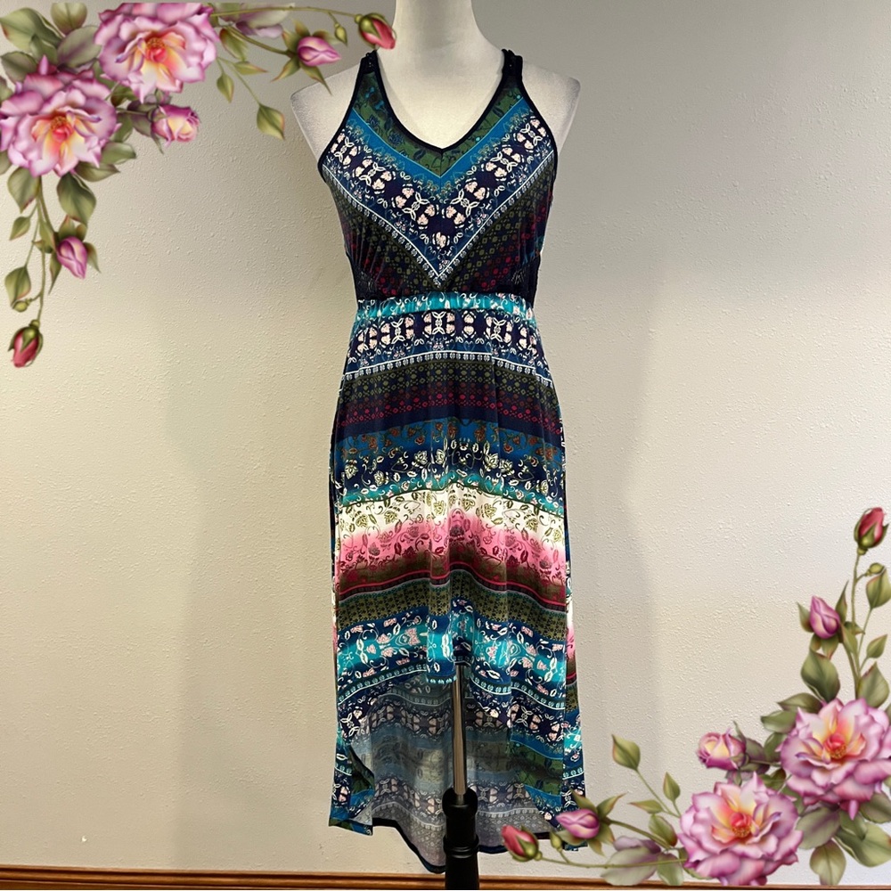 Maurice’s Multicolor‎ Sleeveless Maxi stretchy Dress with lace details